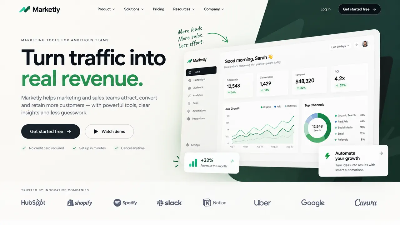 A campaign landing page displayed inside a browser window.