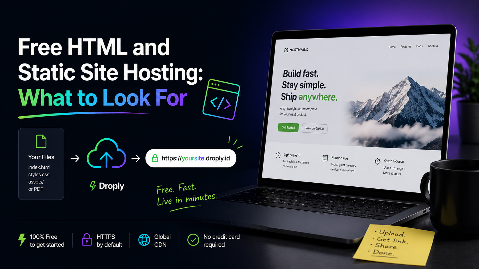 Cover image for Free HTML and Static Site Hosting: What to Look For