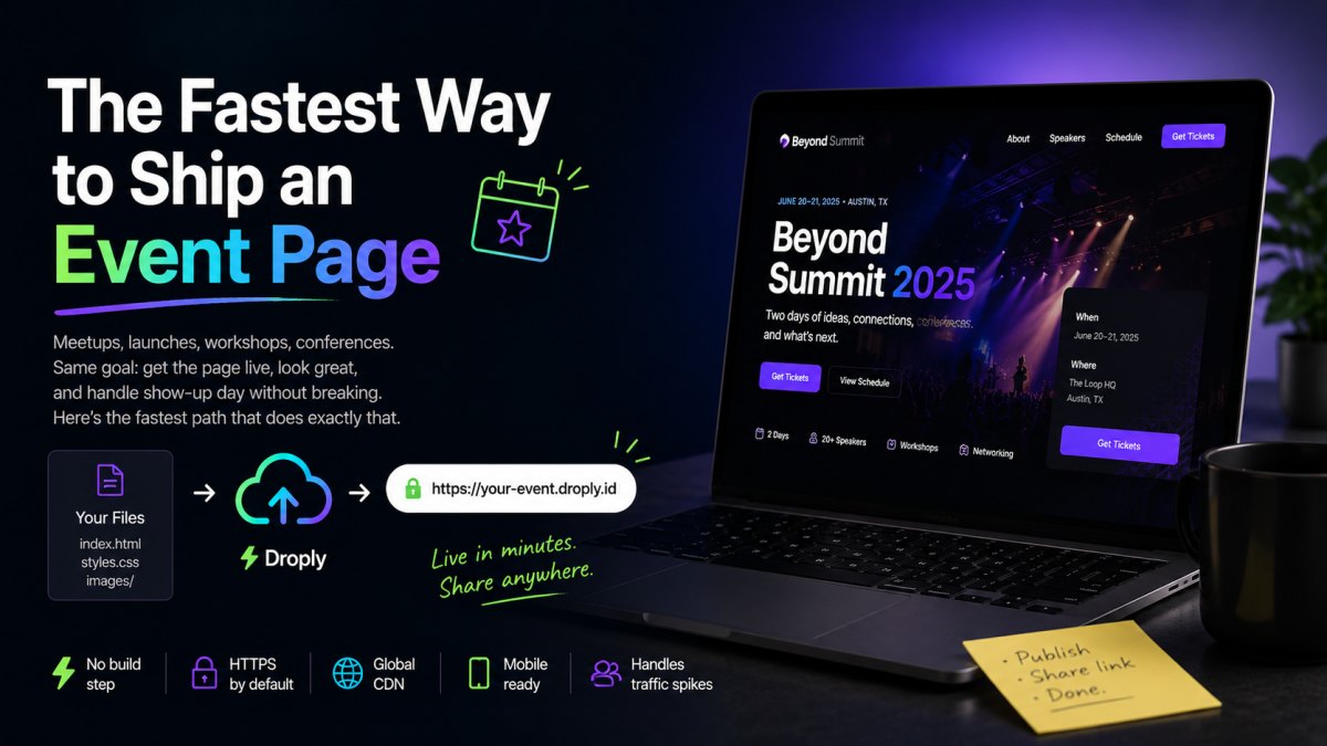 Cover image for The Fastest Way to Ship an Event Page