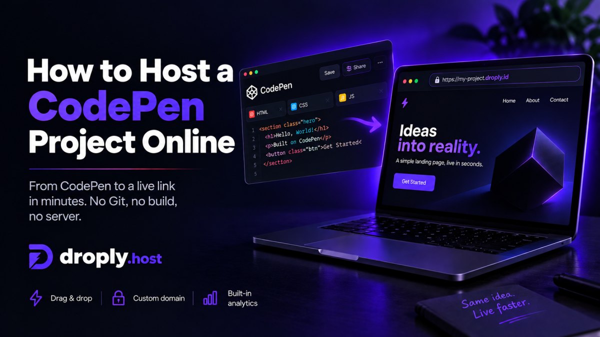 Cover image for How to Host a CodePen Project Online