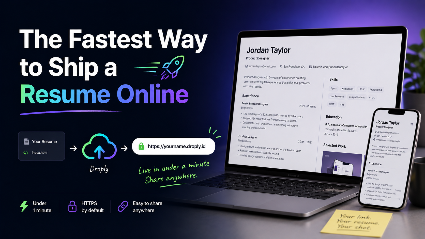 Cover image for The Fastest Way to Ship a Resume Online